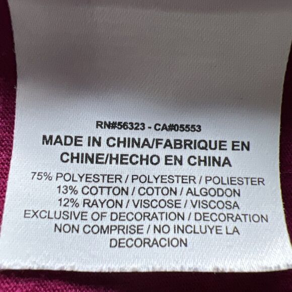 Nike Dri-Fit Women's XL Loose Fit Long Sleeve Shirt Magenta Round Neck - Picture 8 of 10